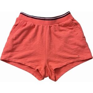 Tommy Hilfiger Women's French Terry Lounge Shorts In Coral Size XS